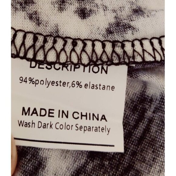 JoyMom Nursing Blouse Black White Tie Dye V-Neck Soft Knit Tunic Top Boho Sz 2XL - Picture 7 of 8